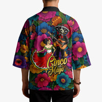Cinco De Mayo Kimono Mariachi Dancer - Vibrant Mexican Floral Fiesta Guitar Folk Art