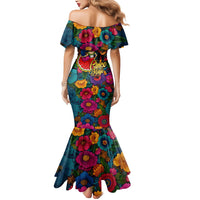 Cinco De Mayo Mermaid Dress Mariachi Dancer - Vibrant Mexican Floral Fiesta Guitar Folk Art