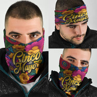 Cinco De Mayo Neck Gaiter Mariachi Dancer - Vibrant Mexican Floral Fiesta Guitar Folk Art