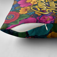 Cinco De Mayo Pillow Cover Mariachi Dancer - Vibrant Mexican Floral Fiesta Guitar Folk Art