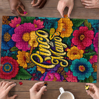 Cinco De Mayo Puzzle Mariachi Dancer - Vibrant Mexican Floral Fiesta Guitar Folk Art
