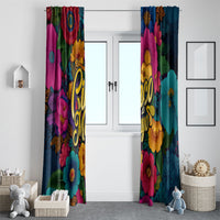 Cinco De Mayo Window Curtain Mariachi Dancer - Vibrant Mexican Floral Fiesta Guitar Folk Art