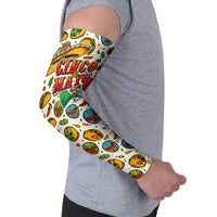 Cinco De Mayo Arm Sleeves Lucha Libre Wrestler - Pop Art Comic Style Mexican Fiesta Taco