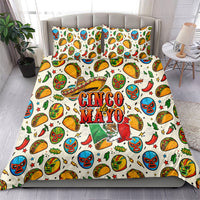 Cinco De Mayo Bedding Set Lucha Libre Wrestler - Pop Art Comic Style Mexican Fiesta Taco