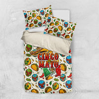 Cinco De Mayo Bedding Set Lucha Libre Wrestler - Pop Art Comic Style Mexican Fiesta Taco