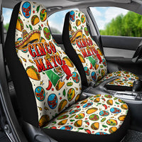 Cinco De Mayo Car Seat Cover Lucha Libre Wrestler - Pop Art Comic Style Mexican Fiesta Taco