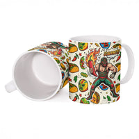 Cinco De Mayo Ceramic Mug Lucha Libre Wrestler - Pop Art Comic Style Mexican Fiesta Taco