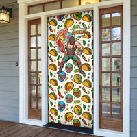 Cinco De Mayo Door Cover Lucha Libre Wrestler - Pop Art Comic Style Mexican Fiesta Taco