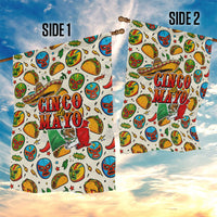 Cinco De Mayo Garden Flag Lucha Libre Wrestler - Pop Art Comic Style Mexican Fiesta Taco
