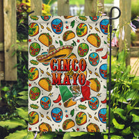 Cinco De Mayo Garden Flag Lucha Libre Wrestler - Pop Art Comic Style Mexican Fiesta Taco
