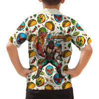 Cinco De Mayo Hawaiian Shirt Lucha Libre Wrestler - Pop Art Comic Style Mexican Fiesta Taco