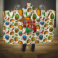 Cinco De Mayo Hooded Blanket Lucha Libre Wrestler - Pop Art Comic Style Mexican Fiesta Taco