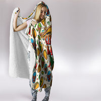 Cinco De Mayo Hooded Blanket Lucha Libre Wrestler - Pop Art Comic Style Mexican Fiesta Taco