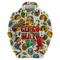 Cinco De Mayo Hoodie Lucha Libre Wrestler - Pop Art Comic Style Mexican Fiesta Taco