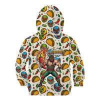 Cinco De Mayo Kid Hoodie Lucha Libre Wrestler - Pop Art Comic Style Mexican Fiesta Taco