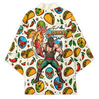 Cinco De Mayo Kimono Lucha Libre Wrestler - Pop Art Comic Style Mexican Fiesta Taco