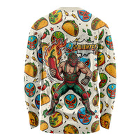 Cinco De Mayo Long Sleeve Shirt Lucha Libre Wrestler - Pop Art Comic Style Mexican Fiesta Taco