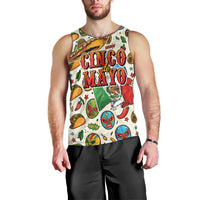 Cinco De Mayo Men Tank Top Lucha Libre Wrestler - Pop Art Comic Style Mexican Fiesta Taco