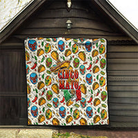 Cinco De Mayo Quilt Lucha Libre Wrestler - Pop Art Comic Style Mexican Fiesta Taco