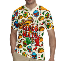 Cinco De Mayo Rugby Jersey Lucha Libre Wrestler - Pop Art Comic Style Mexican Fiesta Taco
