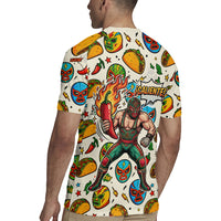 Cinco De Mayo Rugby Jersey Lucha Libre Wrestler - Pop Art Comic Style Mexican Fiesta Taco
