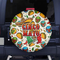 Cinco De Mayo Spare Tire Cover Lucha Libre Wrestler - Pop Art Comic Style Mexican Fiesta Taco