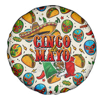 Cinco De Mayo Spare Tire Cover Lucha Libre Wrestler - Pop Art Comic Style Mexican Fiesta Taco