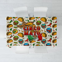 Cinco De Mayo Tablecloth Lucha Libre Wrestler - Pop Art Comic Style Mexican Fiesta Taco