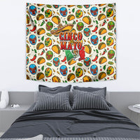 Cinco De Mayo Tapestry Lucha Libre Wrestler - Pop Art Comic Style Mexican Fiesta Taco