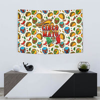Cinco De Mayo Tapestry Lucha Libre Wrestler - Pop Art Comic Style Mexican Fiesta Taco