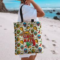Cinco De Mayo Tote Bag Lucha Libre Wrestler - Pop Art Comic Style Mexican Fiesta Taco