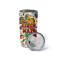 Cinco De Mayo Tumbler Cup Lucha Libre Wrestler - Pop Art Comic Style Mexican Fiesta Taco