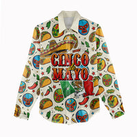 Cinco De Mayo Women Casual Shirt Lucha Libre Wrestler - Pop Art Comic Style Mexican Fiesta Taco