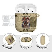 Double V Campaign Tuskegee Airmen AirPods Case Vintage Military Aviation P-51 Mustang World War II Art