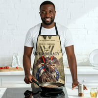 Double V Campaign Tuskegee Airmen Apron Vintage Military Aviation P-51 Mustang World War II Art