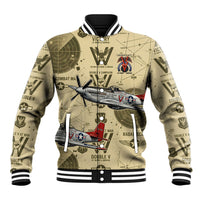 Double V Campaign Tuskegee Airmen Baseball Jacket Vintage Military Aviation P-51 Mustang World War II Art