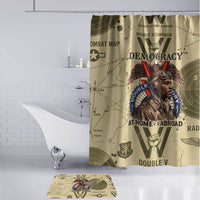 Double V Campaign Tuskegee Airmen Bathroom Set Vintage Military Aviation P-51 Mustang World War II Art
