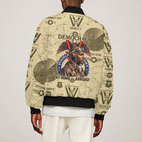 Double V Campaign Tuskegee Airmen Bomber Jacket Vintage Military Aviation P-51 Mustang World War II Art