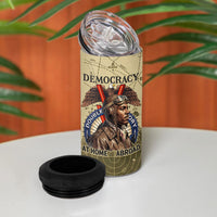Double V Campaign Tuskegee Airmen 4 in 1 Can Cooler Tumbler Vintage Military Aviation P-51 Mustang World War II Art