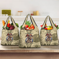 Double V Campaign Tuskegee Airmen Grocery Bag Vintage Military Aviation P-51 Mustang World War II Art
