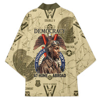 Double V Campaign Tuskegee Airmen Kimono Vintage Military Aviation P-51 Mustang World War II Art