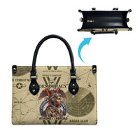 Double V Campaign Tuskegee Airmen Leather Bag Vintage Military Aviation P-51 Mustang World War II Art