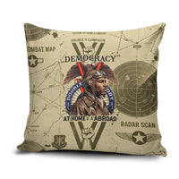 Double V Campaign Tuskegee Airmen Pillow Cover Vintage Military Aviation P-51 Mustang World War II Art