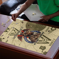Double V Campaign Tuskegee Airmen Puzzle Vintage Military Aviation P-51 Mustang World War II Art