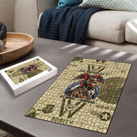Double V Campaign Tuskegee Airmen Puzzle Vintage Military Aviation P-51 Mustang World War II Art