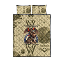 Double V Campaign Tuskegee Airmen Quilt Bed Set Vintage Military Aviation P-51 Mustang World War II Art