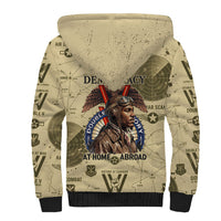 Double V Campaign Tuskegee Airmen Sherpa Hoodie Vintage Military Aviation P-51 Mustang World War II Art