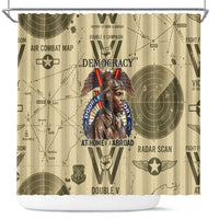 Double V Campaign Tuskegee Airmen Shower Curtain Vintage Military Aviation P-51 Mustang World War II Art