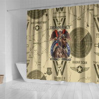 Double V Campaign Tuskegee Airmen Shower Curtain Vintage Military Aviation P-51 Mustang World War II Art