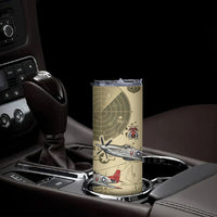 Double V Campaign Tuskegee Airmen Skinny Tumbler Vintage Military Aviation P-51 Mustang World War II Art